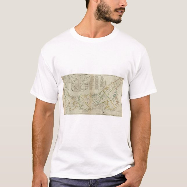 Camiseta Um mapa da ilha de St John (Frente)