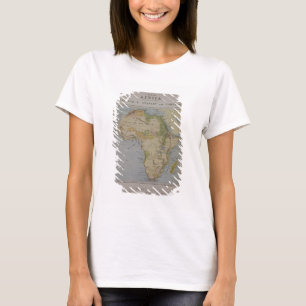 Camiseta Um mapa de África para ilustrar os viagens de