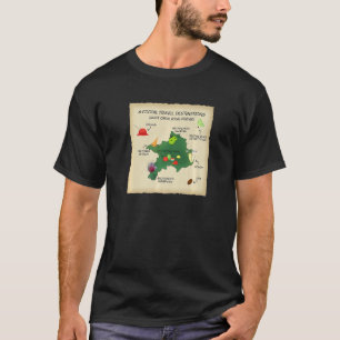 Camiseta Um Mapa De Foodie Para 8 Destinos De Viagem Dentro