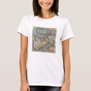 Camiseta Um mapa de Grâ Bretanha   1587