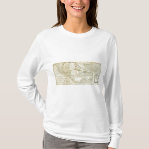 Camiseta Um mapa exato do secção sul de America do Norte