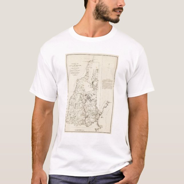 Camiseta Um mapa topográfico (Frente)