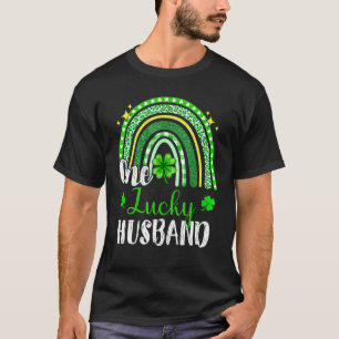 Camiseta Um Marido Sortudo Leopard Imprima Rua Arco-Íris Pa