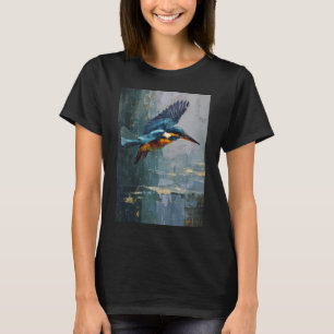 Camiseta Um martim-pescador mergulhando perto da água, Páss