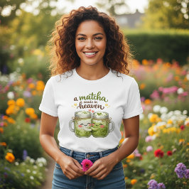 Camiseta Um Matcha Feito no Céu Fofo Humor Engraçado