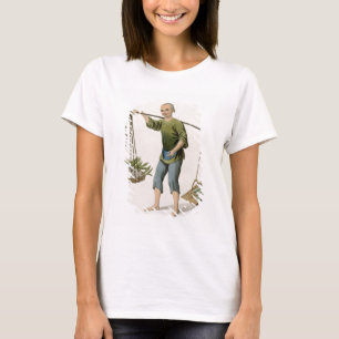 Camiseta Um menino com vegetais, chapeia 54 'dos trajes