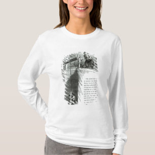 Camiseta Um menino e uma menina que são ferem acima um eixo