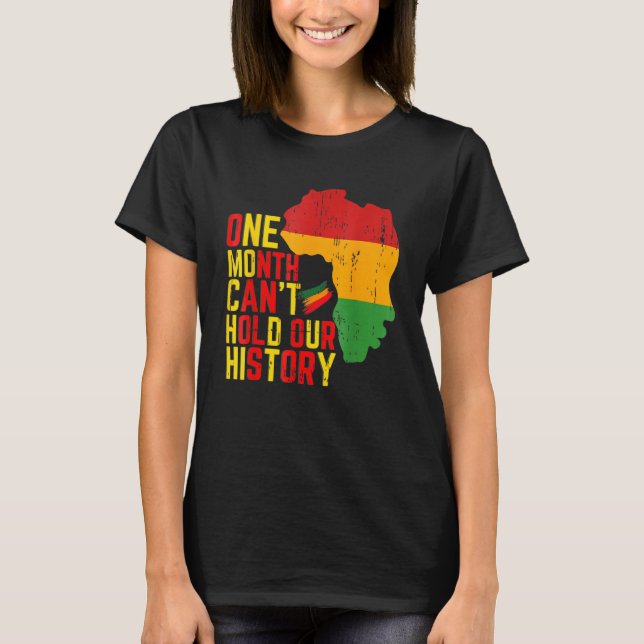 Camiseta Um Mês Não Consegue Manter Nossa História Pan-Afri (Frente)