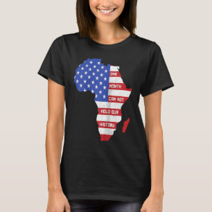 Camiseta Um mês não pode manter nossa história África mapa