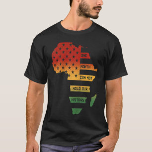 Camiseta Um mês não pode manter nossa história África mapa
