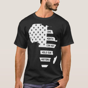 Camiseta Um mês não pode manter nossa história África mapa 