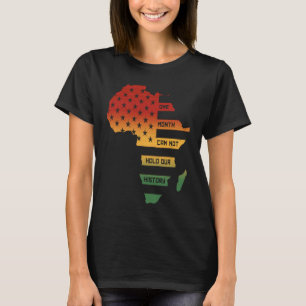 Camiseta Um mês não pode manter nossa história África mapa
