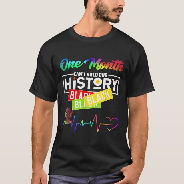 Camiseta Um mês não pode manter nossa história como um negr (Frente)