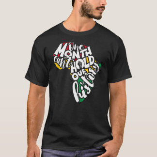 Camiseta Um Mês não pode manter nossa história um mês negro
