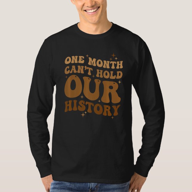 Camiseta Um Mês Não Pode Segurar Nossa História Retro BLM P (Frente)