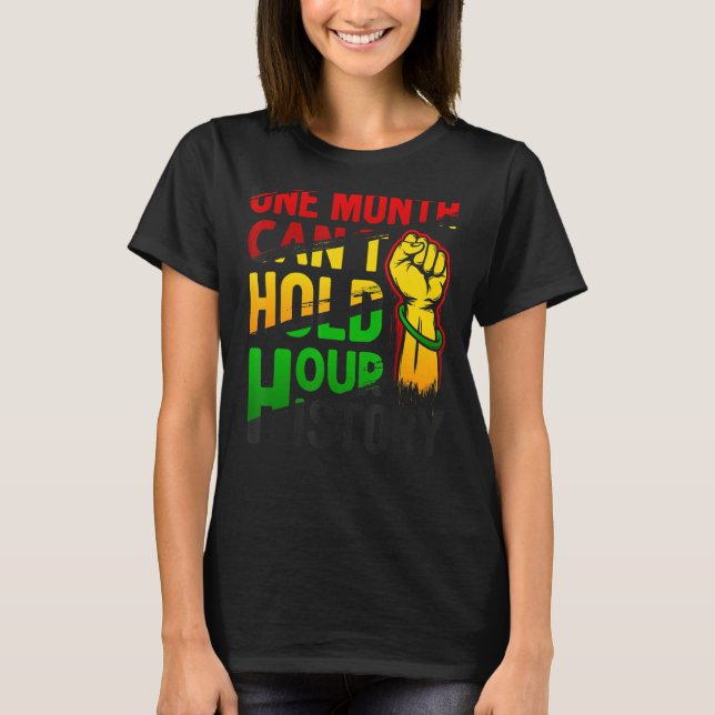 Camiseta Um Mês Pode Manter Nossa História Africano (Frente)