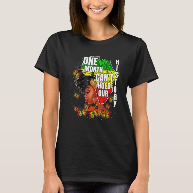 Camiseta Um Mês Pode Manter Nossa História Roupa Africano M (Frente)