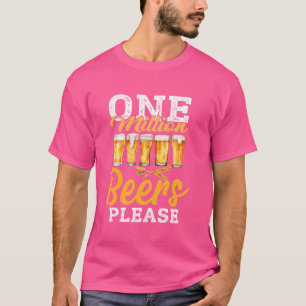 Camiseta Um Milhão De Cervejas Por Favor, Memória Engraçada