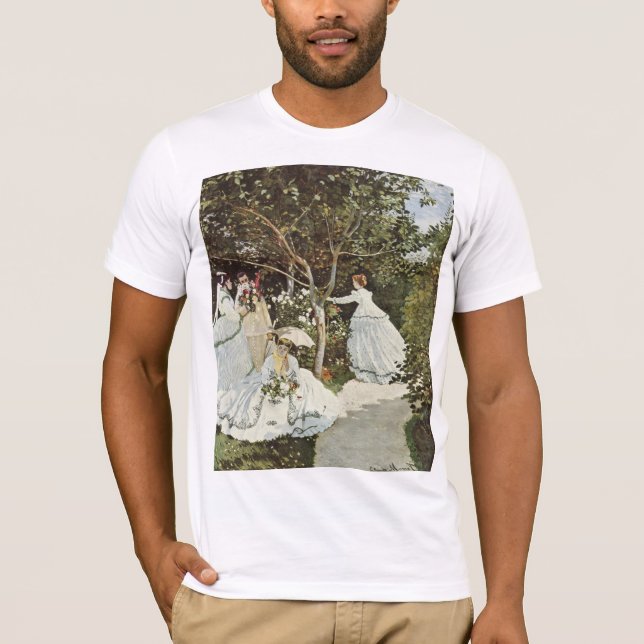 Camiseta Um moinho de vento em Zaandam Claude Monet (Frente)