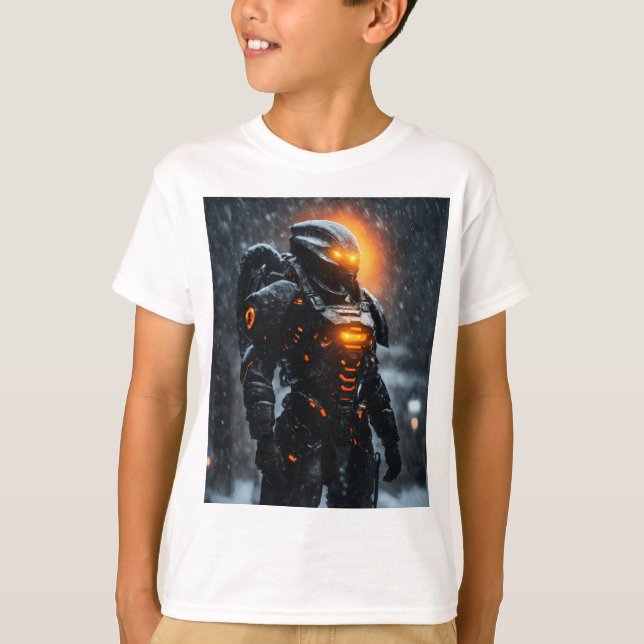 Camiseta um monstro soldado alienígena (Frente)
