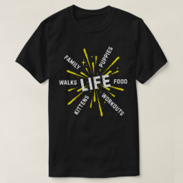 Camiseta Um monte de algumas coisas que trazem alegria na v