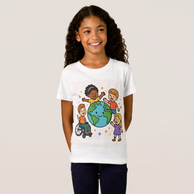Camiseta Um mundo, todas as capacidades (Frente Completa)
