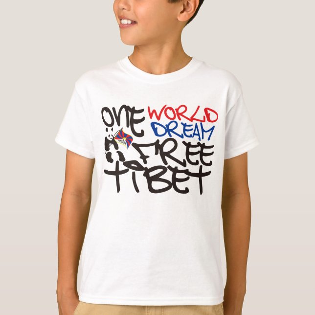 CAMISETA UM MUNDO UM TIBET LIVRE IDEAL (Frente)