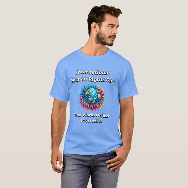 Camiseta Um Mundo Unidos. Dia dos Direitos Humanos (Frente Completa)