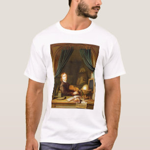 Camiseta Um músico que joga um violino por um Casement