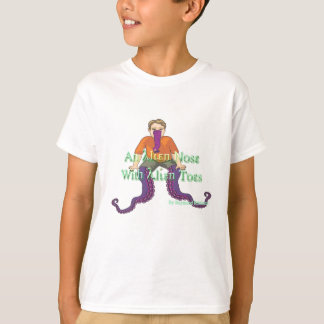 Camiseta Um nariz estrangeiro com alienígena Toes a