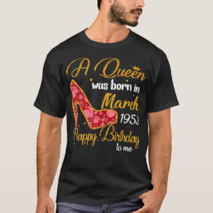 Camiseta Um Nascer Em MARÇO DE 1953 67º Aniversário Gift Gi
