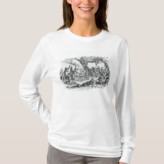 Camiseta Um nascimento em um acampamento aciganado (Frente)