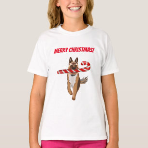 Camiseta Um Natal De Canela Muito German shepherd