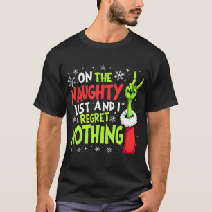 Camiseta Um Natal Engraçado Na Lista De Malditos E Eu Lamen