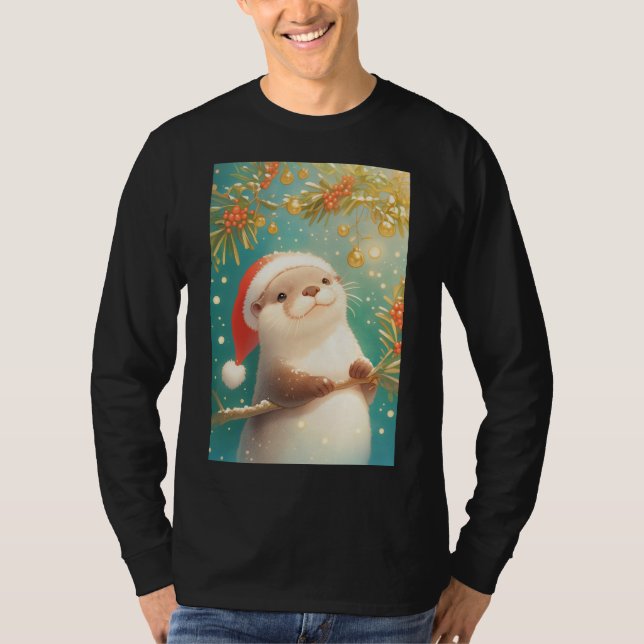 Camiseta Um Natal Muito de Lontra (Frente)