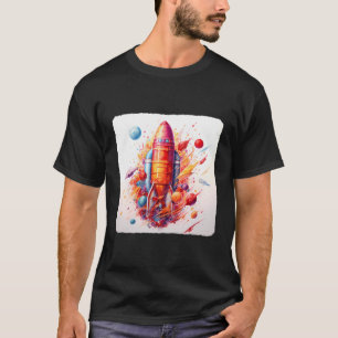 Camiseta Um Navio De Foguete Alimentado Por Candies Candy P