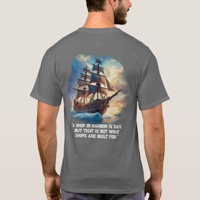 Camiseta "Um navio no porto é seguro. (Verso)