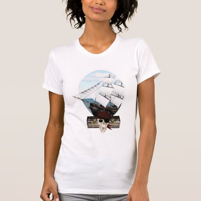 Camiseta Um navio pirata (Frente)