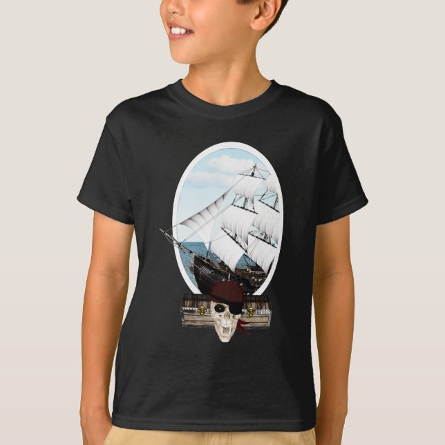 Camiseta Um navio pirata (Frente)