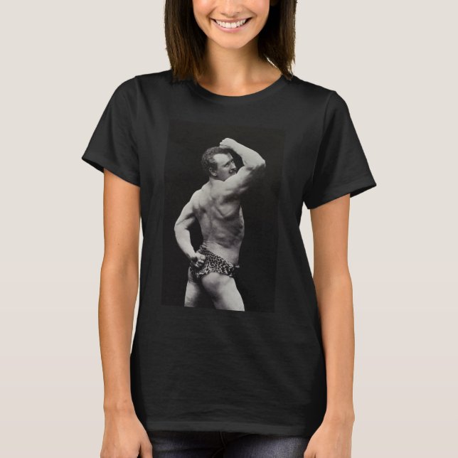 Camiseta Um novo impulso de StrongMen Eugen Sandow Bodybuil (Frente)