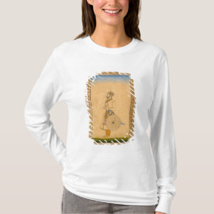 Camiseta Um oficial, posição, com espada e protetor, de