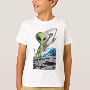 Camiseta Um OVNI raptando uma vaca