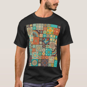 Camiseta Um padrão de azulejo islâmico e árabe.