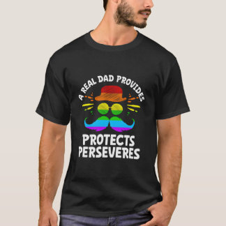 Camiseta Um Pai de Verdade Fornece Protege Persevera Q Posi