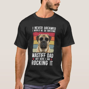 Camiseta um Pai do Mastim Incrível de um Pai do Mastim Ingl