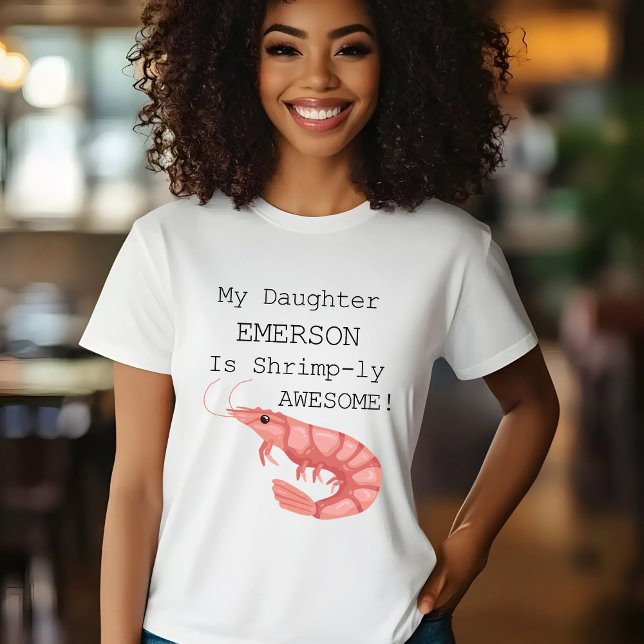 Camiseta Um Pai Espetacular (A Shrimp-ly Awesome Parent's T-Shirt)