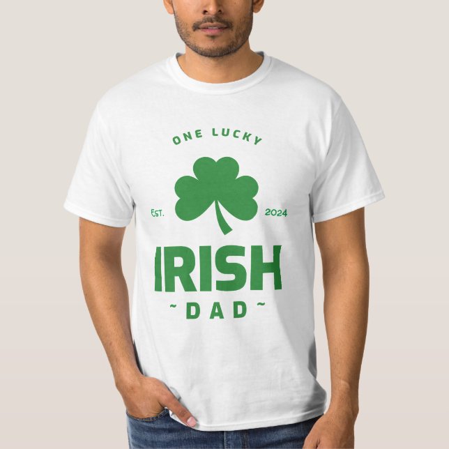 Camiseta Um Pai Irlandês Sortudo (Frente)