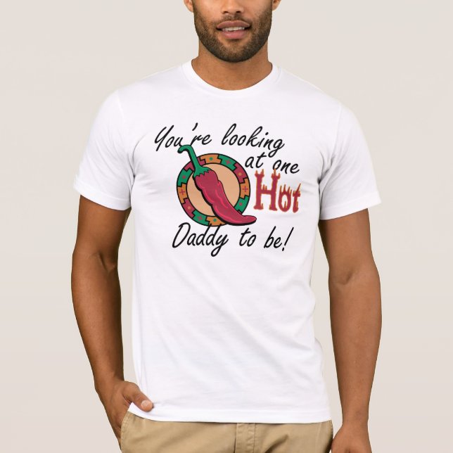 Camiseta Um pai quente a ser (Frente)