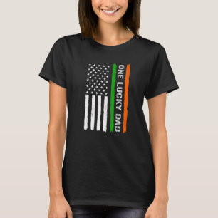 Camiseta Um Pai Sortudo Bandeira Irlandesa Americana Irland