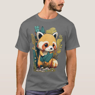 Camiseta Um panda vermelho na floresta